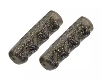 SPARKLE Black Bicycle Handlebar Grips Glitter Vintage Lowrider Cruiser Bike. • $4.45