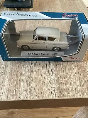 £10.99 • Buy SAICO Model 1/32 DIECAST FORD ANGLIA 105E IN WHITE WITH PULL BACK MOTOR 5  LONG