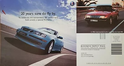 2006 SAAB 9-3 AERO 20 YEARS EDITION Convertible Brochure Catalog Sheet US 06 93 • $15