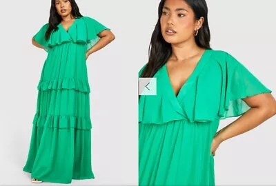 Boohoo Plus Angle Sleeve Maxi Dress Size 18  • $20