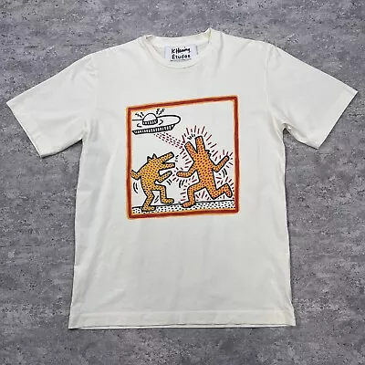 Etudes X Keith Haring T Shirt Mens Large Cream Rare Collaboration Graphic Print  • £39.95