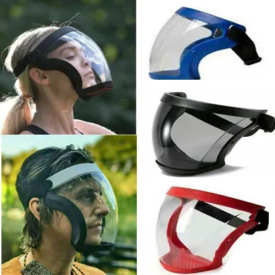 Anti-fog Full Face Shield Super Protective Head Cover Transparent Safety Mask • £7.49