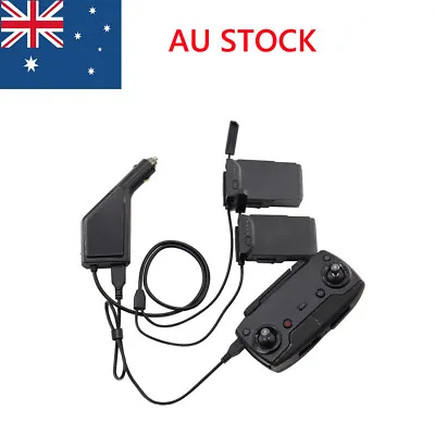 $36.59 • Buy AU 3in1 Battery Car Charger For DJI Mavic Air Drone Remote Control  Accessories