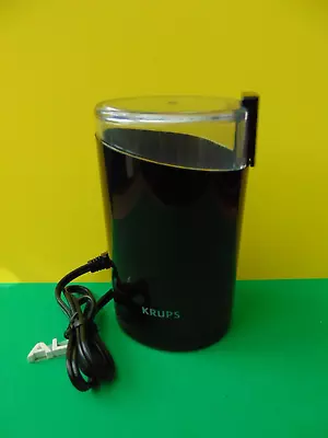 Krups F203 Black One Touch Coffee Grinder Great Condition • $12