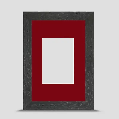 Grey Photo Frame 6x4 Size  Incl Dark Red Mount 3.5x2.5 ACEO Art Print • £7.95