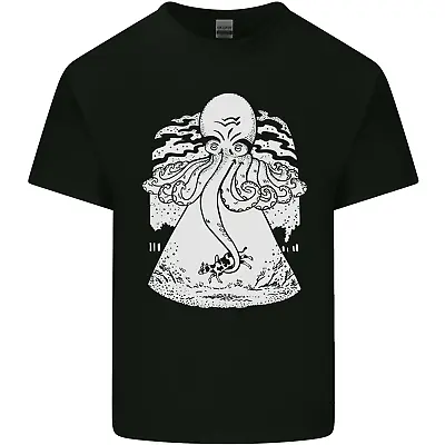 Alien Octopus Kraken Cthulhu Cow UFO Mens Cotton T-Shirt Tee Top • £8.75