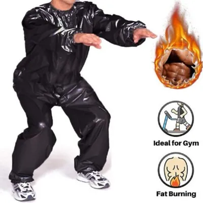 $17.21 • Buy Heavy Duty Exercise Gym Suit S-4XL Calorie Burner Sweat Suit  Sauna Fitness Gym