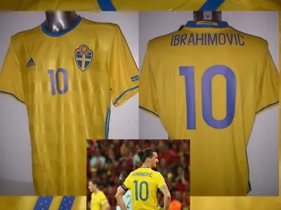 Sweden BNWT Adidas Adult XL ZLATAN IBRAHIMOVIC Shirt Jersey 2016 Football Soccer • £64.99