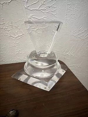 Hivo Van Teal Lucite 7” Perfume Bottle Sculpture Clear Mid Century • $149.99