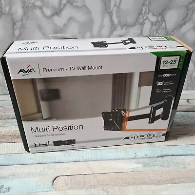 AVF Ultra Multi-Position TV Wall Mount  12-25 Inch Screen  Model UL104 Black New • £10.99