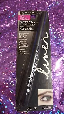 Maybelline Master Drama Eyeliner Cream Eye Pencil Crayon 425 COAL COMMANDER Gray • $7.50