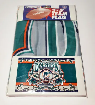 1997 Miami Dolphins Officially Licensed Vintage NFL Team Logo Flag - 3 X 5 Feet • $29.95