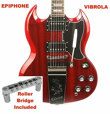 AWESOME ENGRAVED EPIPHONE VIBROLA Lyre 4 SG FB Guitar W/ Allparts Roller Bridge • $169.99