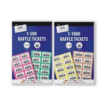 500 1000 Cloakroom Draw Raffle Tombola Numbered Tickets Book Fetes School Office • £2.87