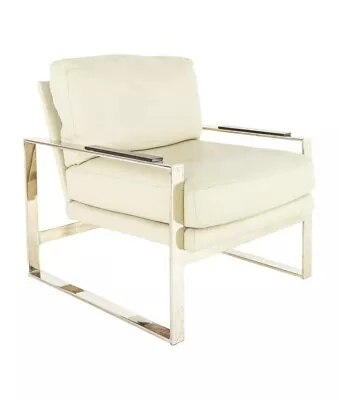 Milo Baughman Syle Mid Century Chrome And Leather Flatbar Lounge Chair • $1747