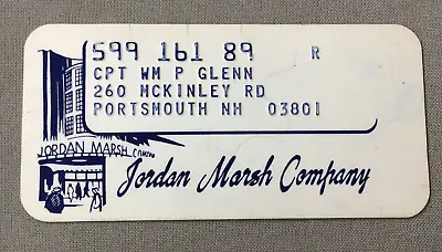 Vintage Jordan Marsh Company Store Credit Card • $8.95