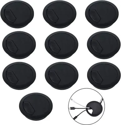 10Pcs Desk Grommet 60mm Cable Grommets Desk Hole Cover Plastic Computer • £5.90