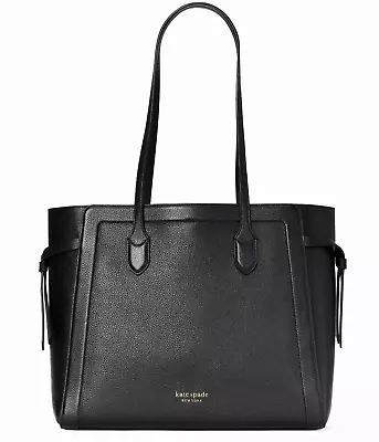 New Kate Spade Knott Pebble Leather Large Tote Black With Dust Bag • $254.60