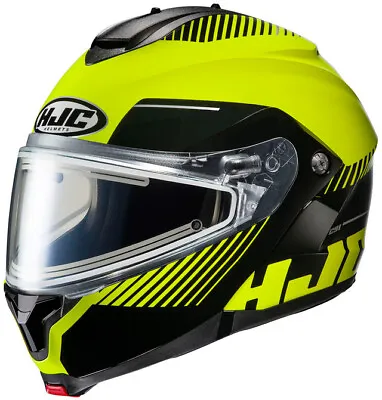 HJC C91 Prod Electric Modular Snowmobile Helmet HI-VIZ S M L XL 2X 3X 4X 5X BK • $279.99