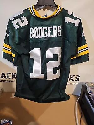 Aaron Rodgers #12 Green Bay Packers Sewn Jersey Size 48 L REEBOK • $29.99