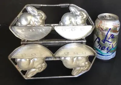 Anton Reiche 25738 Double Rabbit Bunnies Egg Easter Antique Chocolate Candy Mold • $65