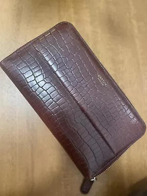 OROTON Wallet - Classic Maroon Croc Leather Clutch • $55