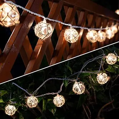 Nautical Fish Float String Lights Outdoor Beach String Lights Set Of 10 Clear G • $22.15