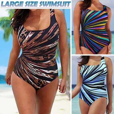 Womens Ladies Tummy Control Monokini Bikini Swimming Costume Swimsuit Plus Size • £9.99