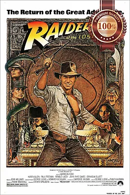 Indiana Jones Raiders Of The Lost Ark V3 82 Original Movie Print Premium Poster • $119.95