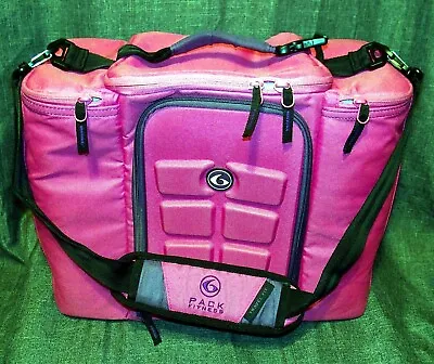 6 Pack Fitness Six Pack Travel Fit Innovator 3 Meal Prep Bag Pink • $12