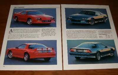 ★★1991 Chevy Camaro Spec Sheet Info Photo 91 Z28 Z/28 Rs 5.7 Iroc★★ • $8.99