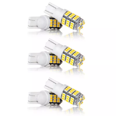 6pcs Warm White License Plate Interior Cluster Light Bulb T10 168 42-SMD LED • $8.75