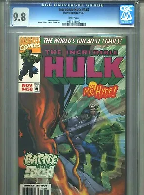 Incredible Hulk #458 CGC 9.8 (1997) Mr Hyde Highest Grade White Pages • $100