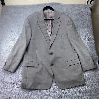 $62.88 • Buy Hart Schaffner Marx Blazer Mens 50L Gray Houndstooth Wool Suit Jacket Sport Coat