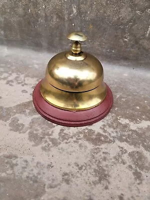 Nautical Brass Table Desk Bell - Hotel Service Ornate Reception Counter Bell • $33