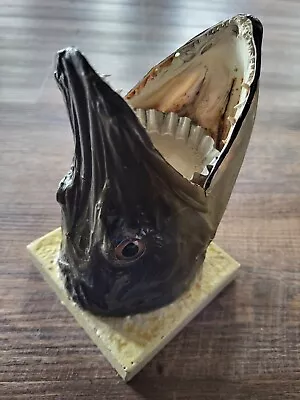 Vintage Muskie Pike Table Mount ASHTRAY Fish Taxidermy-EXACT POSTAGE! Musky  • $84