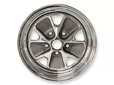 Mustang Wheel Styled Steel Chrome Charcoal Center 5 Lug 14X5 64-70 • $237.10