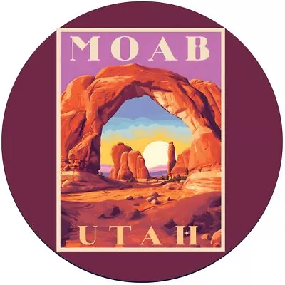 Moab Utah A Souvenir Memories Round Durable Vinyl Decal Sticker • $8.90