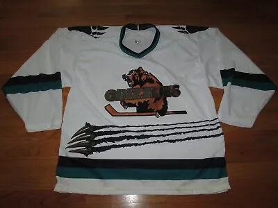 GRIZZLIES Vintage 1990's Denver Utah Grizzlies BAUER HL Jersey Jacket Medium • $129.99