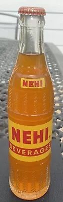 Vintage Nehi Orange Soda FULL Bottle Charlotte 10 Ounce Royal Crown • $9.99