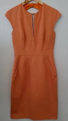CARLA ZAMPATTI Burnt Orange Textured Dress Size 8 • $40