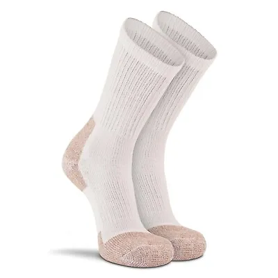 Fox River 6510 Socks Fox River Wick Dry Steel Toe Crew Socks 2 Pair USA White • $15.99