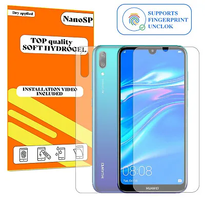Front Back Screen Protector For Huawei Y7 Pro 2019 - Hydrogel FILM TPU • £5.98