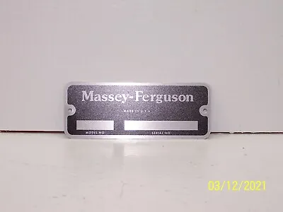 Massey Ferguson 10 - 12 Garden Tractor Id Tag New • $34.99