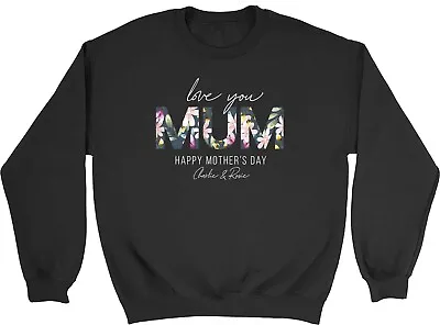 Personalised Happy Mothers Day Sweatshirt Mens Womens Mum Mummy Mom Gift Jumper • £15.99