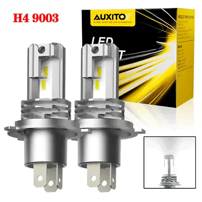$26.99 • Buy AUXITO H4 9003 LED Headlight Bulbs Super White 40000LM Kit High Low Beam CANBUS