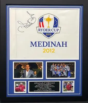 Ian Poulter SIGNED Medinah 2012 Ryder Cup PIN FLAG With Exact PROOF AFTAL COA • $366.79
