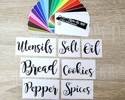 £1.88 • Buy Kitchen Storage Jar Labels Stickers Utensils Bread Salt Pepper Oil Vinyl Decals