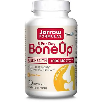 Jarrow Formulas Bone-Up Three Per Day 180 Capsules Bone Health Calcium Vitamin D • £33.01