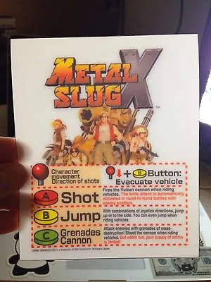 Metal Slug X Mini Neo Geo Arcade Marquee • $9.95